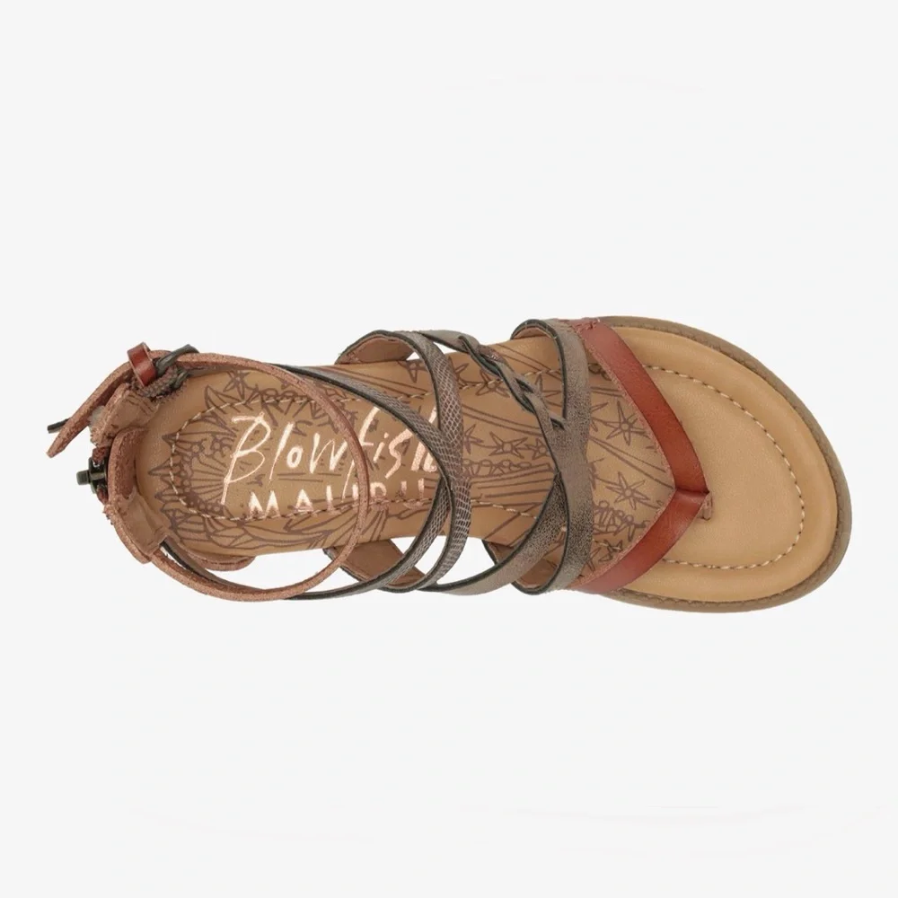 Blowfish Malibu Big Girls 4 Gladiator Bungalow Brown/Bronze Strappy Sandals NIB